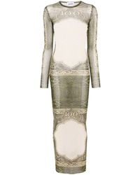 Jean Paul Gaultier - Maxi-jurk Met Mesh - Lyst
