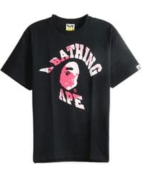 A Bathing Ape - Logo-Print Cotton T-Shirt - Lyst