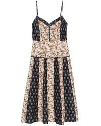 Polo Ralph Lauren - Sleeveless Mixed Print Panelled Dress - Lyst