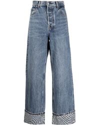 Alexander Wang - Jeans a gamba ampia con stampa - Lyst