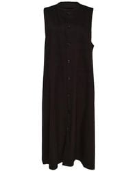 Y's Yohji Yamamoto - Button-Up Sleeveless Maxi Dress - Lyst