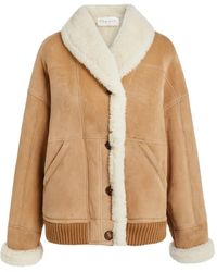 P.A.R.O.S.H. - Shearling-Trim Button-Up Jacket - Lyst