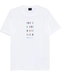 Paul Smith - Multi-Stripe Cotton T-Shirt - Lyst