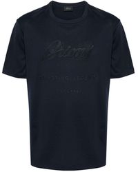 Brioni - Logo-patch Cotton T-shirt - Lyst