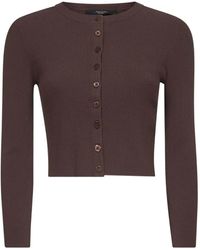 Weekend by Maxmara - Cárdigan de canalé con botones - Lyst