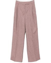 Rohe - Mid-Waist Tweed Trousers - Lyst