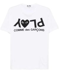 Comme des Garçons - Play Logo-Print Cotton T-Shirt - Lyst