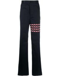 Thom Browne - 4 Bar Stripe Straight-leg Trousers - Lyst