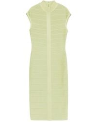 Hervé Léger - Davina Ribbed Midi Dress - Lyst