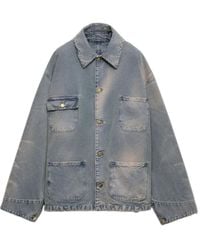 Prada - Distressed-Effect Jacket - Lyst