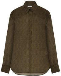 Ferragamo - Blouse Met Monogram - Lyst