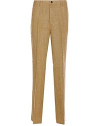 TRUE AVENUE - Linen Trousers - Lyst