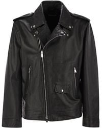 Dondup - Leather Biker Jacket - Lyst