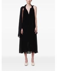 Another Tomorrow - Scarf-Detail Midi Dress - Lyst