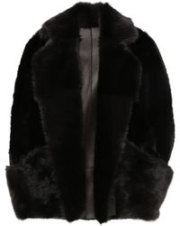 Blancha - Shearling-Trim Leather Gilet - Lyst