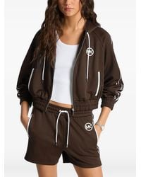 Michael Kors - Piqué Contrast Zip-Up Track Jacket - Lyst