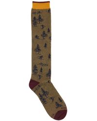 Gallo - Mountain-Print Knee-High Socks - Lyst