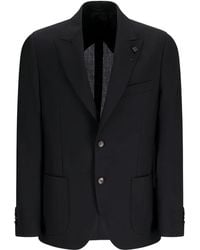 Lardini - Blazer con bolsillo de parche - Lyst