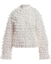 Essentiel Antwerp - Kashvi Ruffled Lace Blouse - Lyst