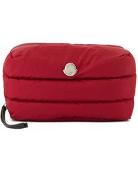 Moncler - Gesteppte Caradoc Kosmetiktasche Mit Logo-Schild - Lyst