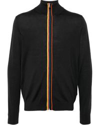 Paul Smith - Fein Gestrickter Cardigan Mit Artist Stripe-Detail - Lyst