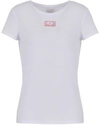 EA7 - Camiseta con ribete del logo - Lyst
