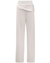 SEEN USERS - My Roman Empire Lace-Waist Draped Trousers - Lyst