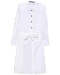 KARL LAGERFELD - Robe-Chemise À Taille Ceinturée - Lyst