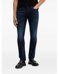 HUGO - Logo-Patch Denim Jeans - Lyst