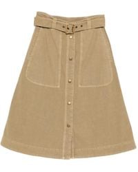 Moncler - Cotton Long Skirt - Lyst