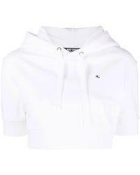 Raf Simons - Logo-Embroidered Cropped Hoodie - Lyst