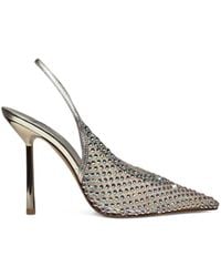 Le Silla - Rhinestone Sling-Back Heeled Sandals - Lyst