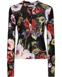 Dolce & Gabbana - `Flower Power` Cardigan With Buttons - Lyst
