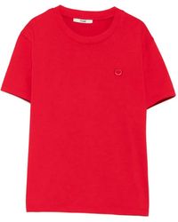 Maje - Katoenen T-Shirt - Lyst