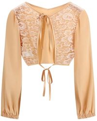 Kristina Ti - Lace Tie Blouse - Lyst