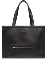 Lanvin - Logo-patch Leather Tote Bag - Lyst