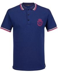 Billionaire - Polo Rayé À Blason Brodé - Lyst