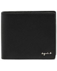 agnès b. - Logo-Plaque Leather Wallet - Lyst
