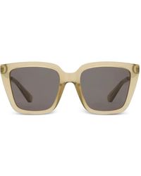 Burberry - Logo-Engraved Oversize-Frame Sunglasses - Lyst