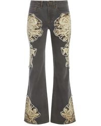 Guess - Flared Jeans Met Print - Lyst
