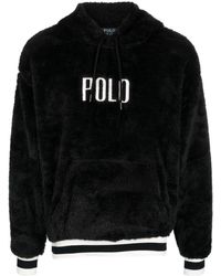 Polo Ralph Lauren - Logo-embroidered Faux-shearling Hoodie - Lyst