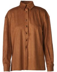 Tessitura Body Couture - Faux-Leather Long-Sleeve Shirt - Lyst