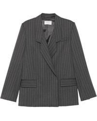 Sportmax - Pinstriped Double-Breasted Blazer - Lyst