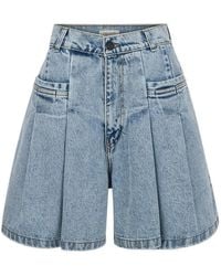 The Mannei - Short Terron À Design Plissé - Lyst