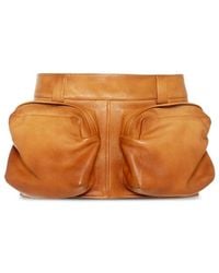 Miu Miu - Nappa Leather Mini Skirt - Lyst