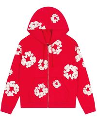 DENIM TEARS - Hoodie Imprimé À Fermeture Zippée - Lyst
