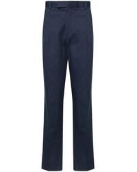 ZEGNA - Stretch-Cotton Tapered-Leg Trousers - Lyst