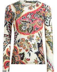 Etro - Paisley-Print Jersey Top - Lyst