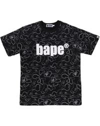 A Bathing Ape - Camouflage-Print T-Shirt - Lyst