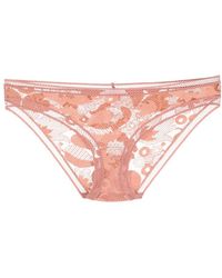 Eres - Voile Lace-embroidered Thong - Lyst